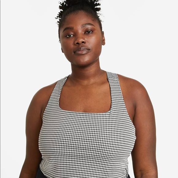 Nike Yoga Womens Cropped Gingham Tank  2X - Picture 9 of 9